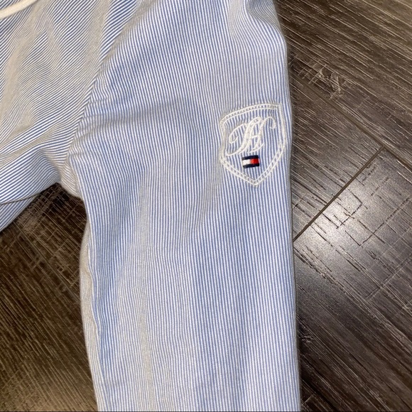 TOMMY HILFIGER Blue & White Striped Jacket - Picture 10 of 16